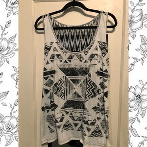Maurice’s Aztec Print Tank w/Chiffon Back